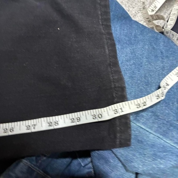 Women's y2k 2000s black baggy cargo denim stacked loose fit super baggy jeans - Picture 4 of 4